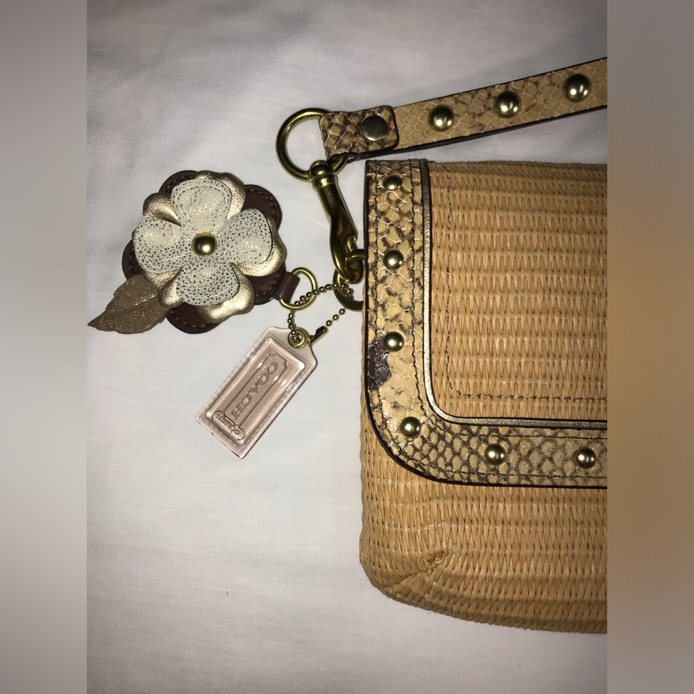 Coach Straw Python Clutch - Picture 2 of 15